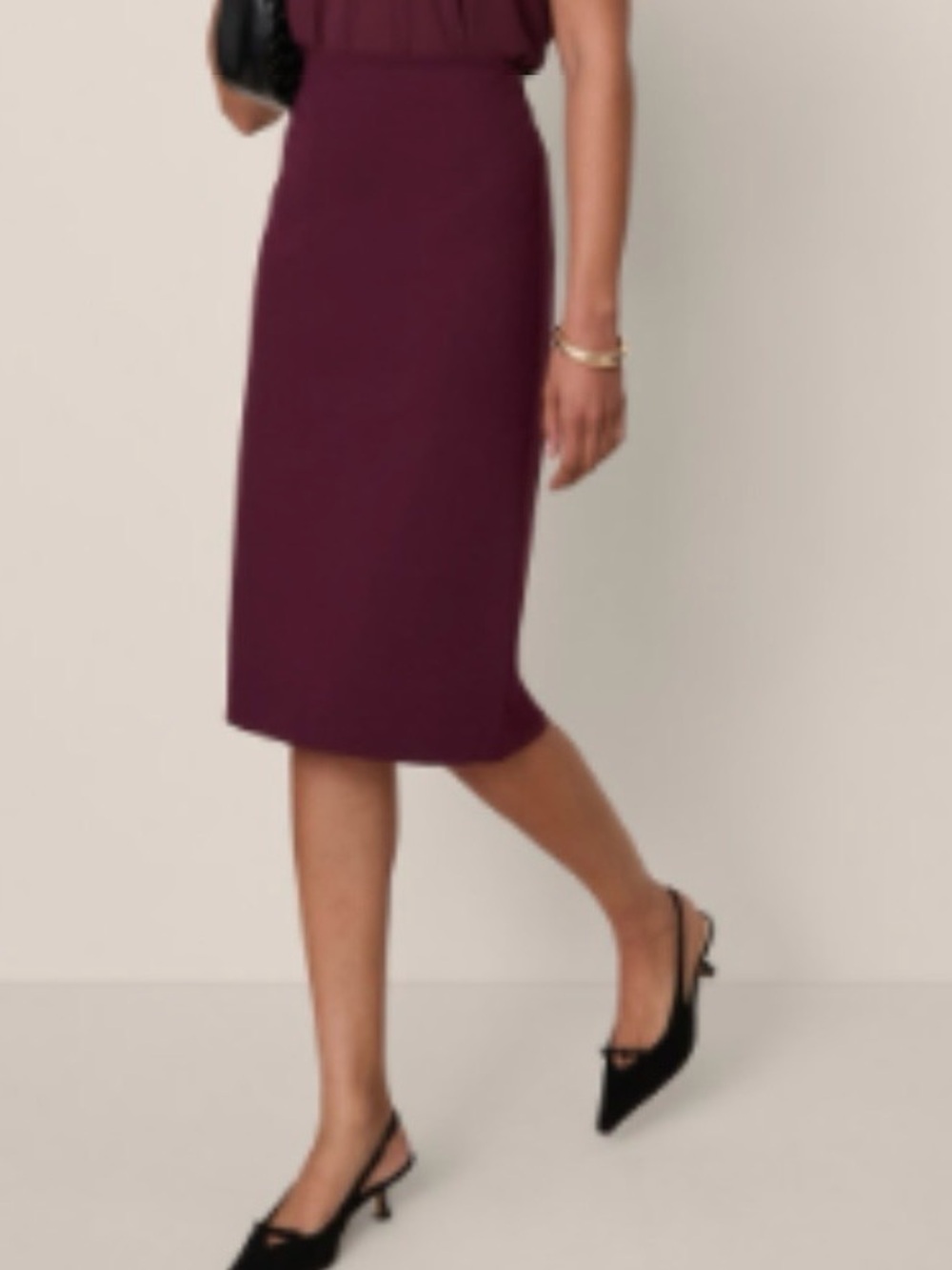 Ann Taylor Pencil Skirt in Poised Plum/burgundy